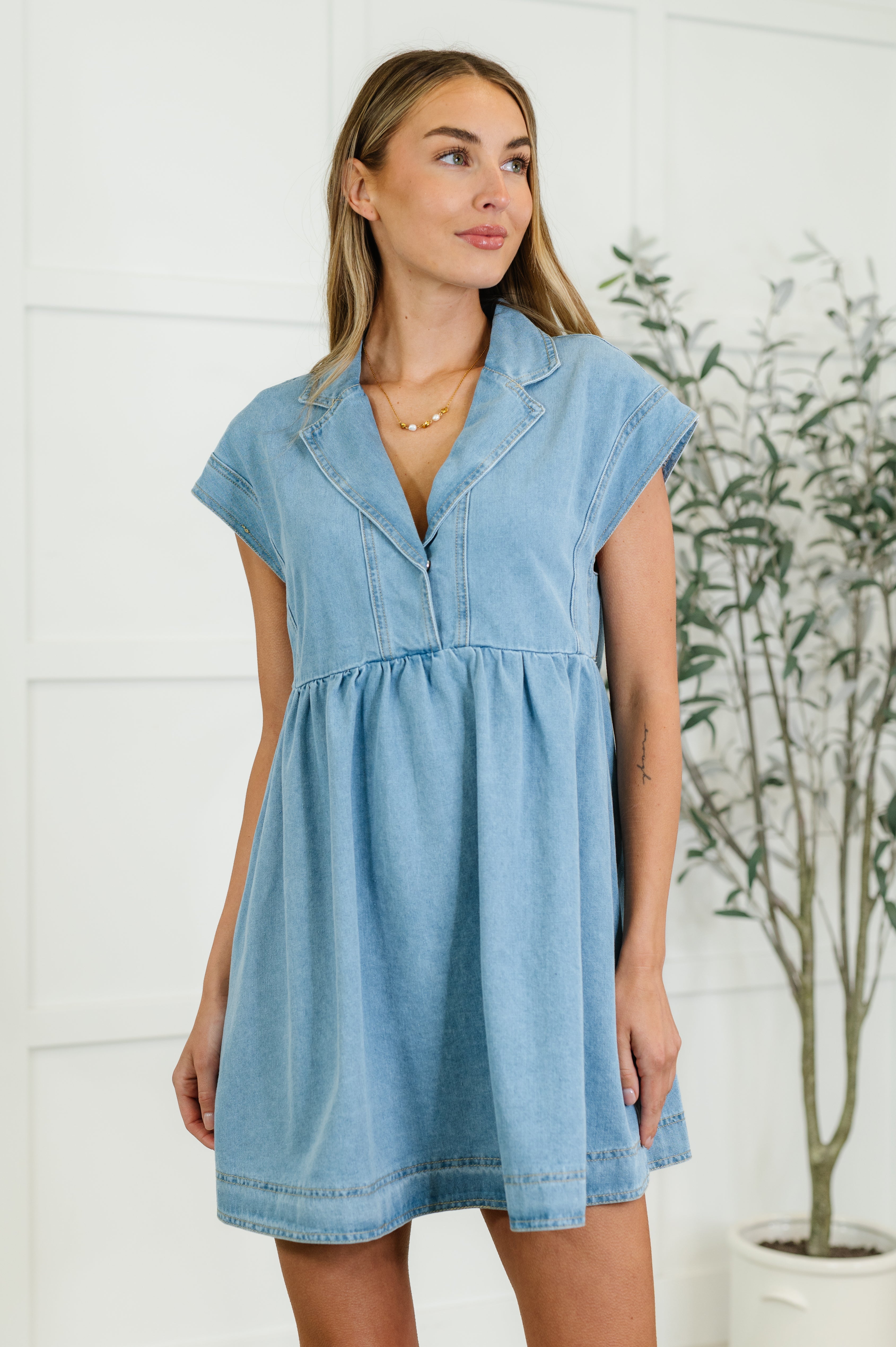denim dress for rodeo First Size:US16 - Preorder Stand out cowgirl style! Color - Blue En Focus Studio Black