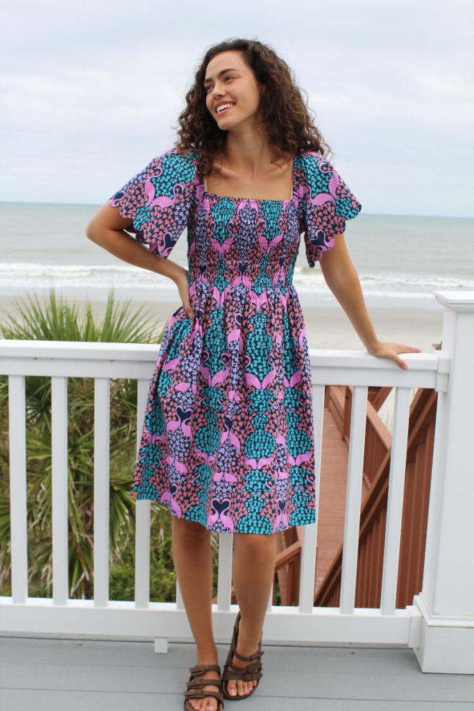 Tropical Scallop Dress by Simply Southern