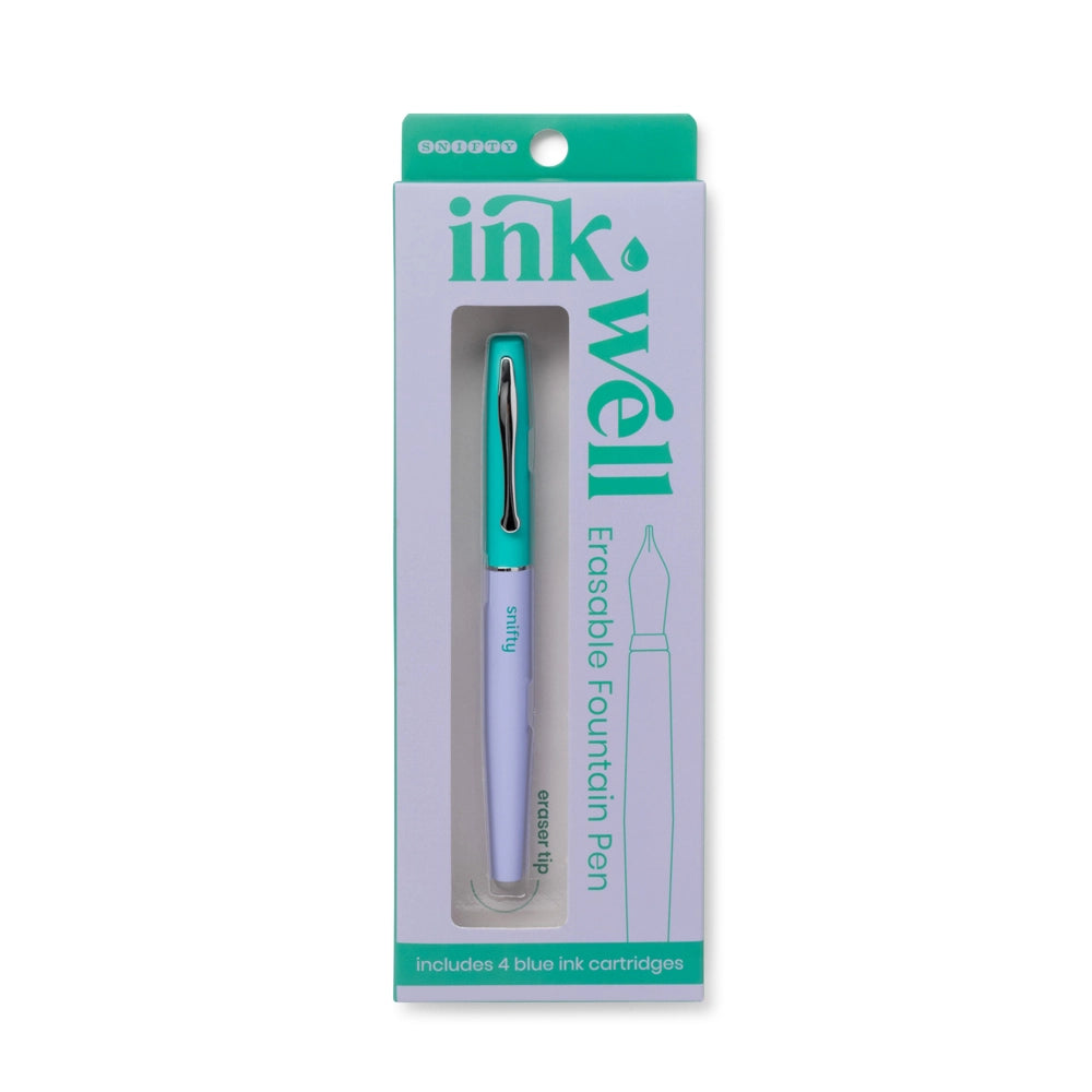 Ink Well Erasable Fountain Pen Periwinkle/Kelly Green – Prep