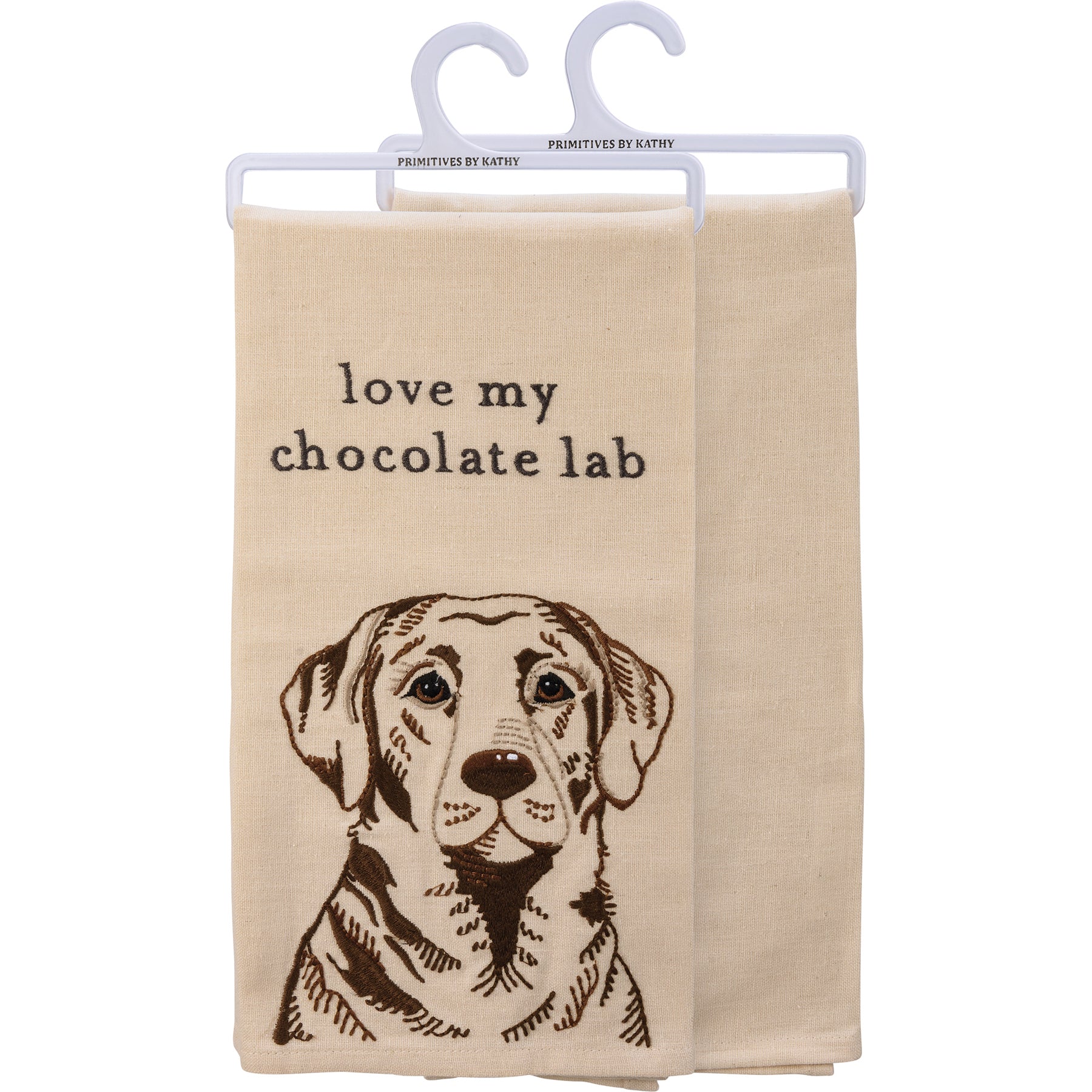 'Love My Chocolate Lab' Dish Towel