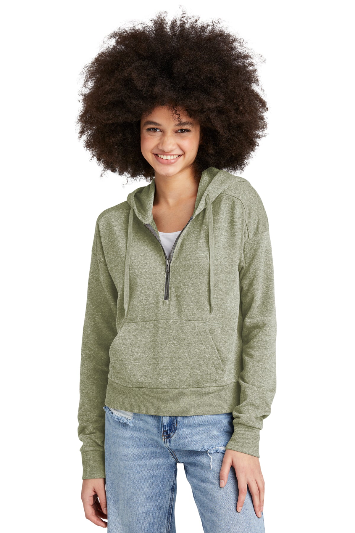 Perfect Half-Zip Pullover Hoodie - Military Green Frost (Ships in 1-2 Weeks)