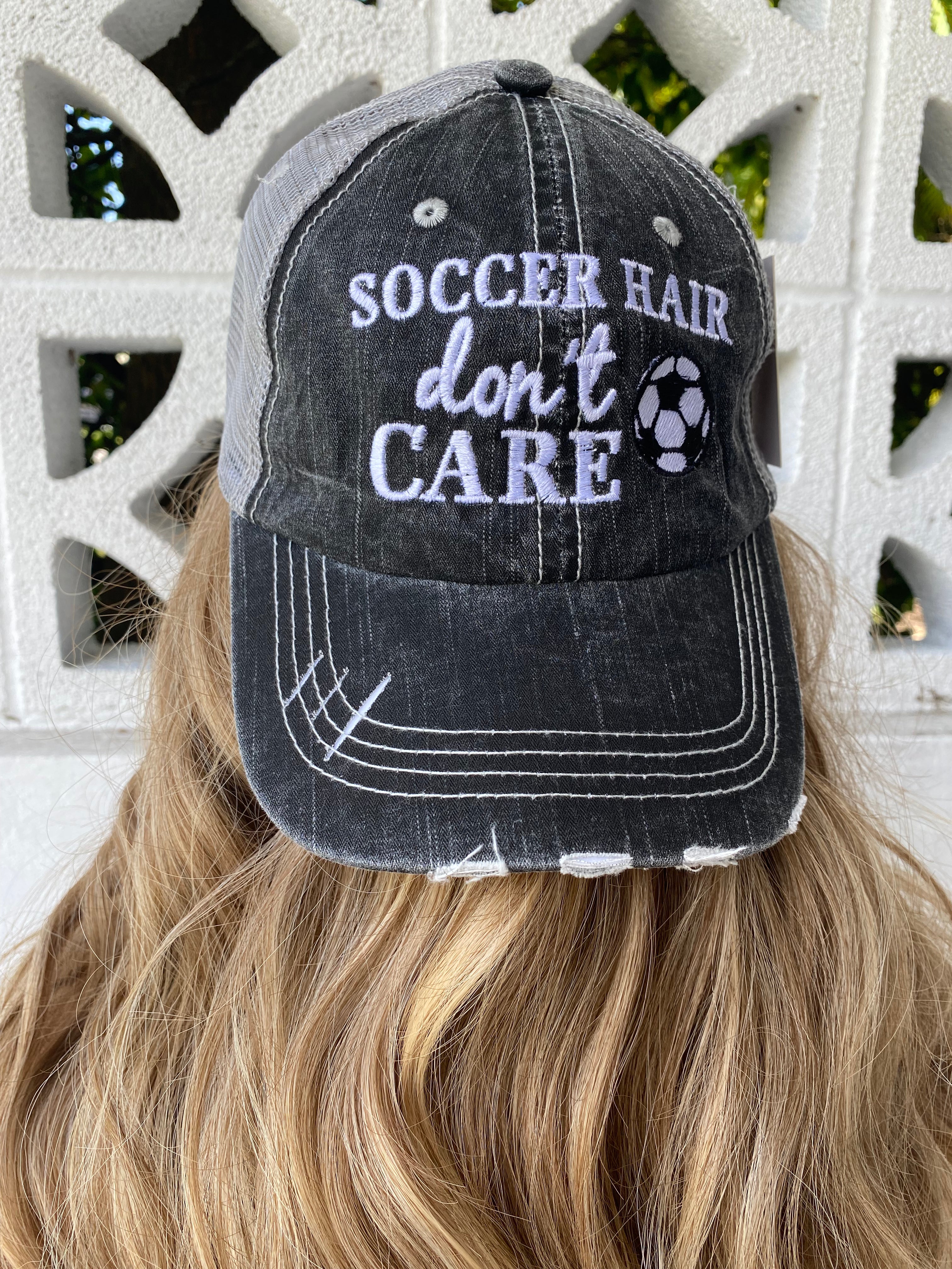 'Soccer Hair Don't Care' Trucker Cap