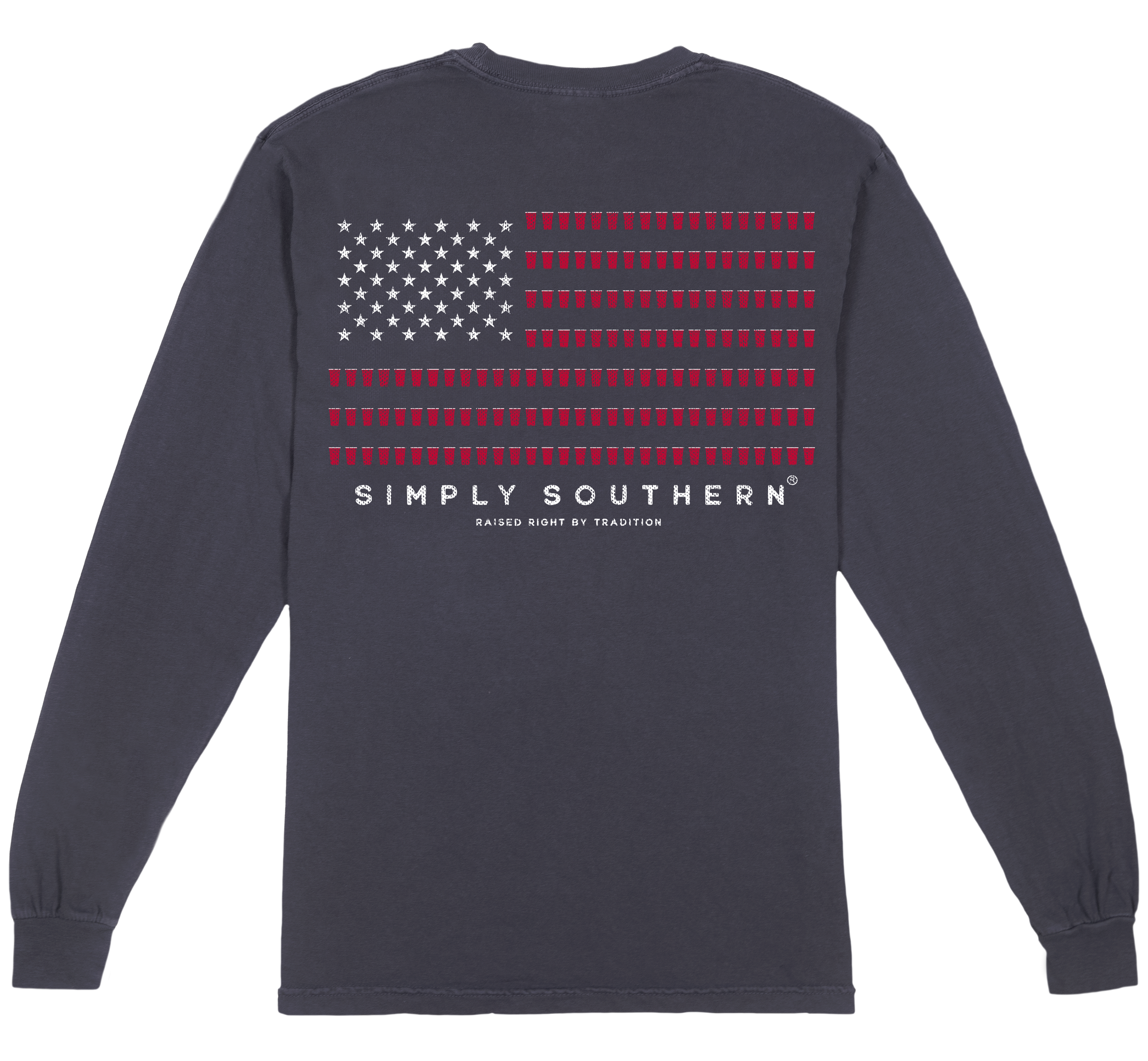 Red Cup Flag Long Sleeve Tee by Simply Southern