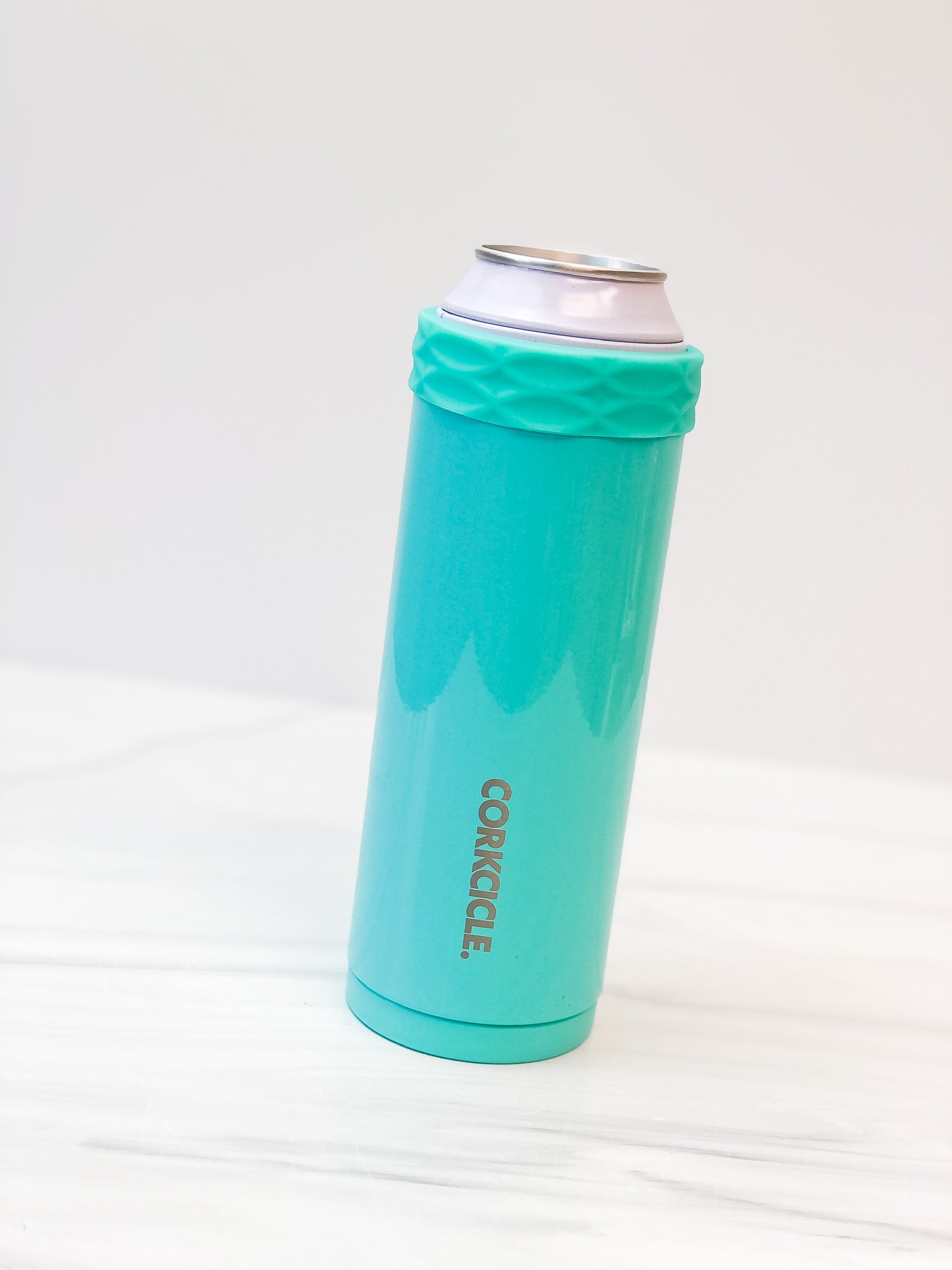 12 oz Stainless Steel Slim Arctican by Corkcicle - Gloss Turquoise