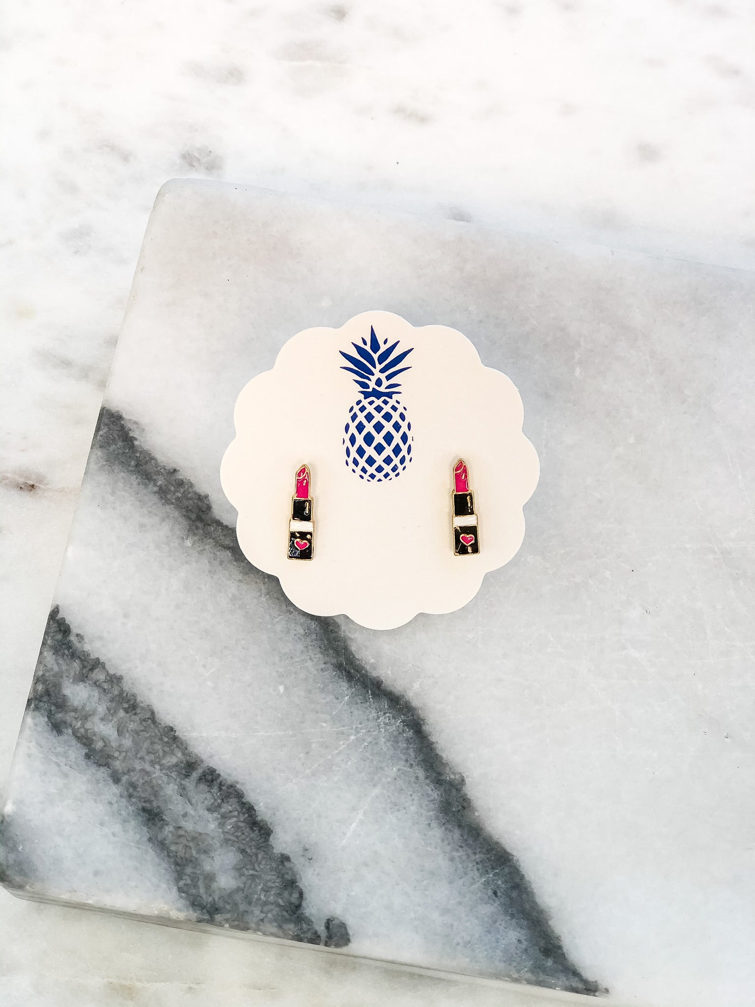 Lipstick Signature Enamel Studs by Prep Obsessed