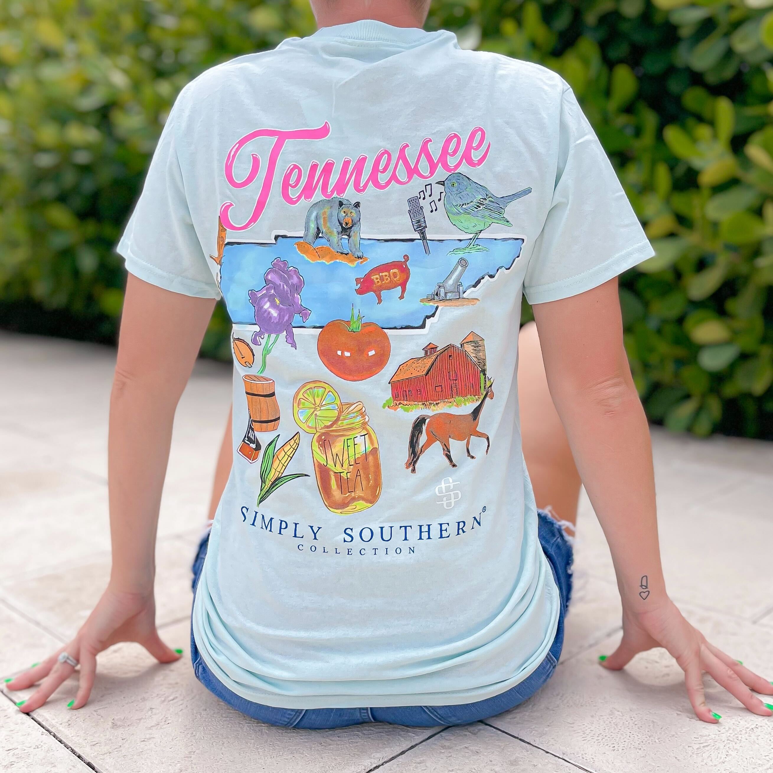 Tennessee State Short Sleeve Tee by Simply Southern