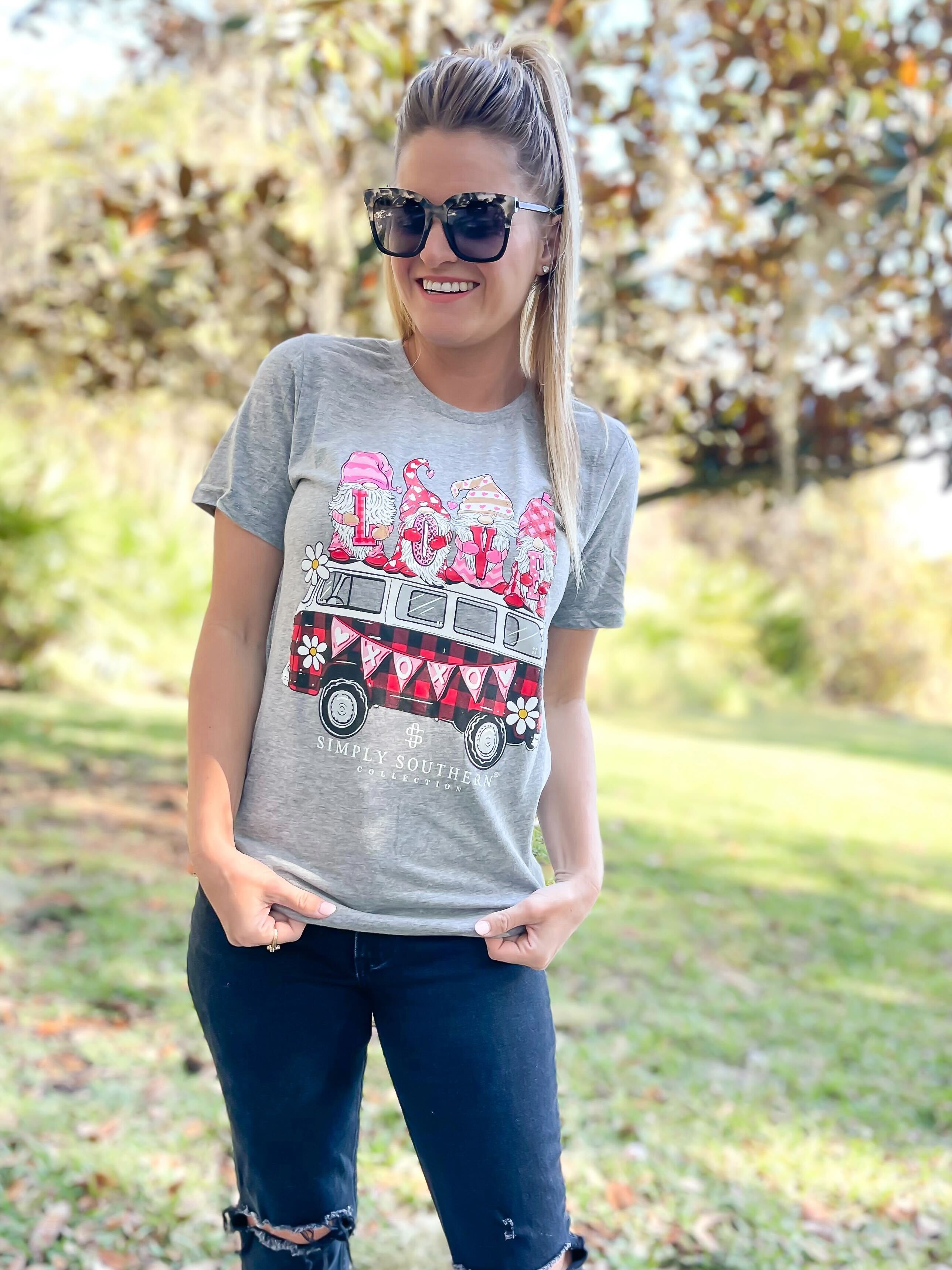 Gnome 'Love' Bus Short Sleeve Tee by Simply Southern