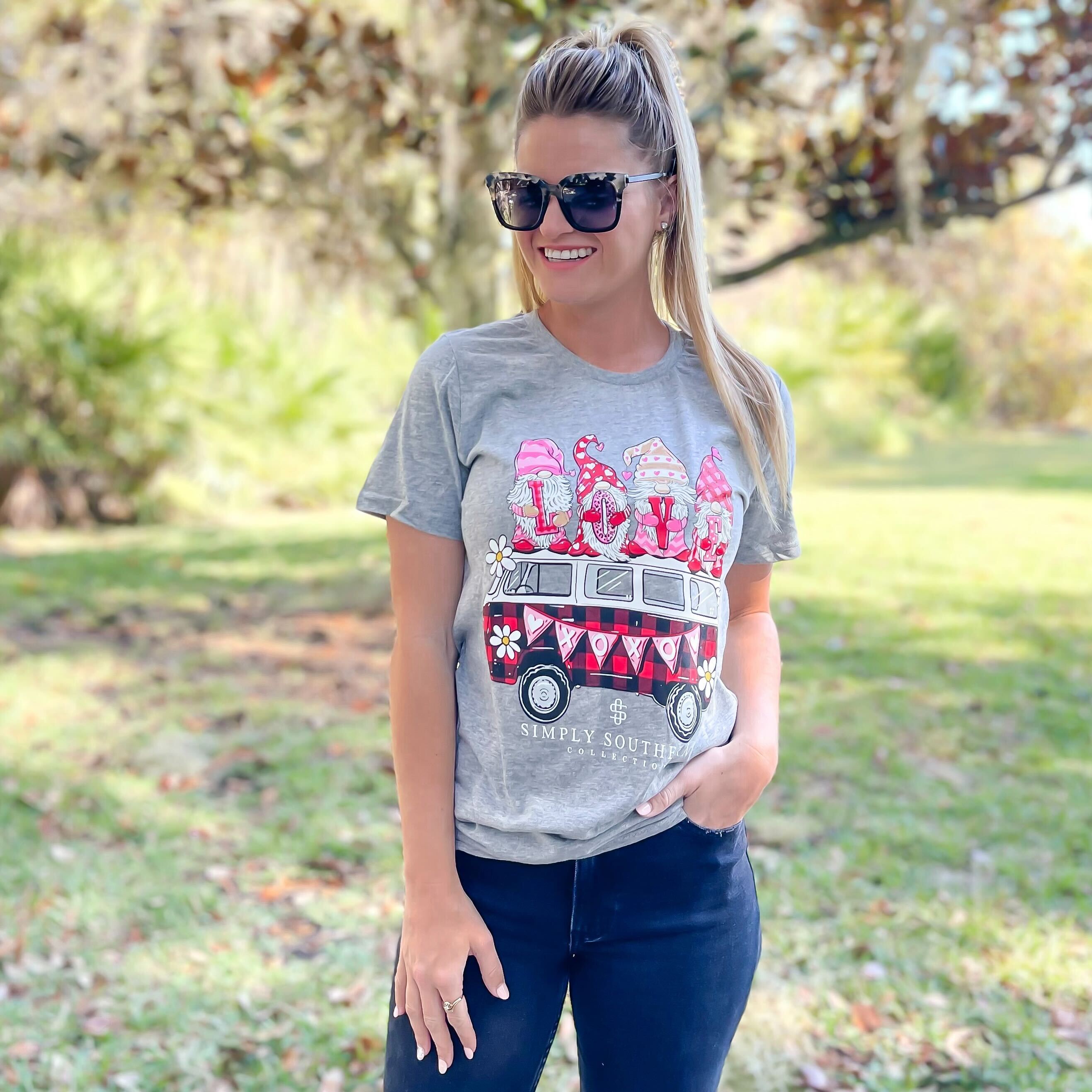 Gnome 'Love' Bus Short Sleeve Tee by Simply Southern