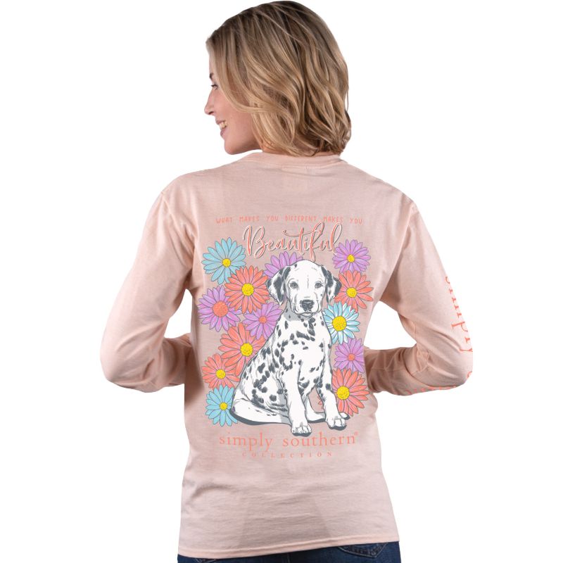 'Makes You Beautiful' Dalmatian Long Sleeve Tee by Simply Southern