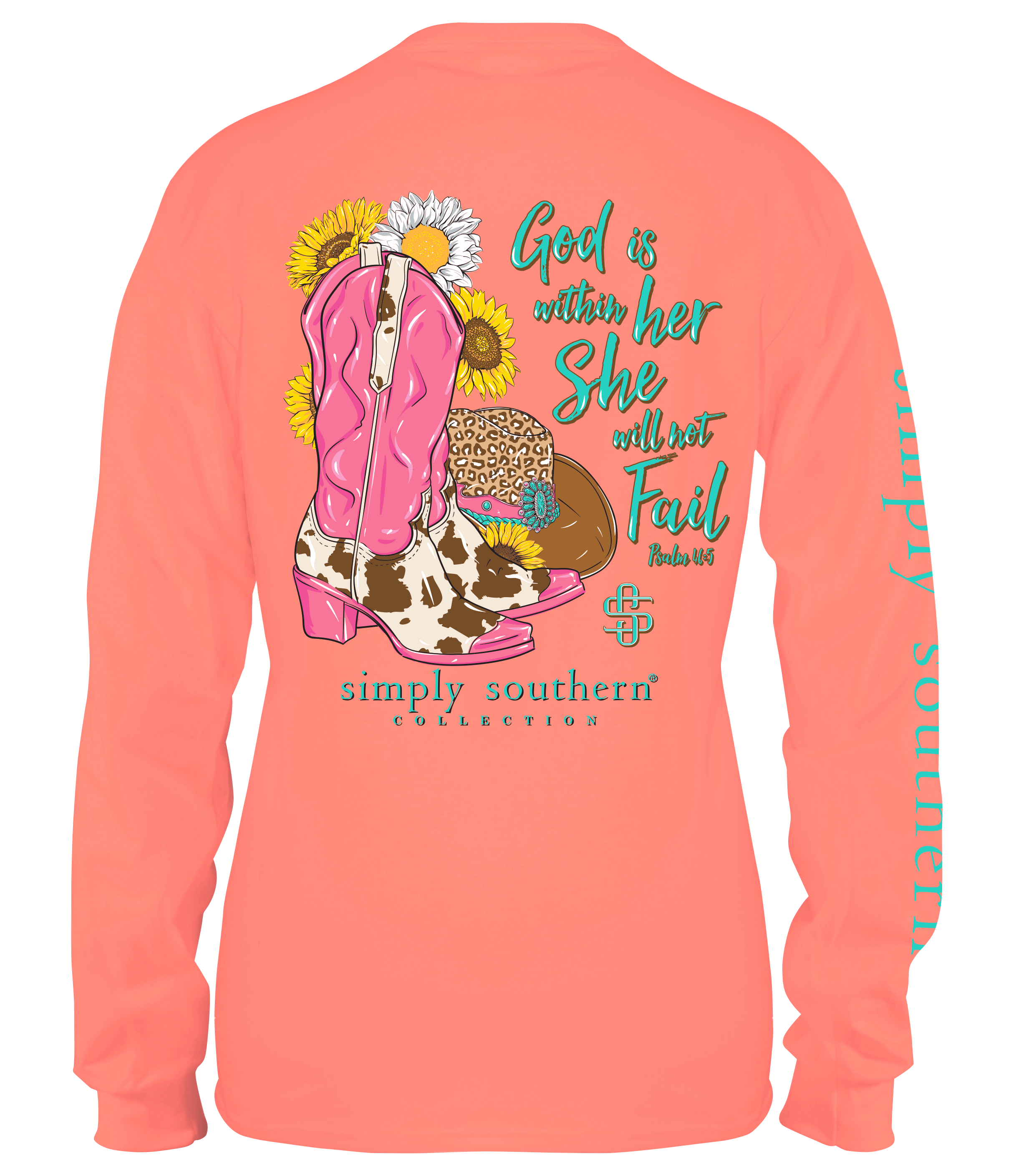 'God Is Within Her' Cowboy Long Sleeve Tee by Simply Southern