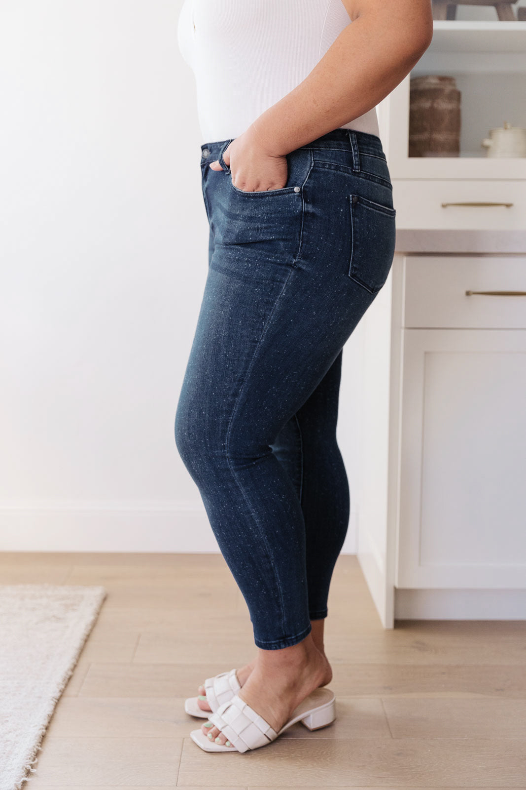 Mid-Rise Relaxed Fit Mineral Wash Jeans by Judy Blue