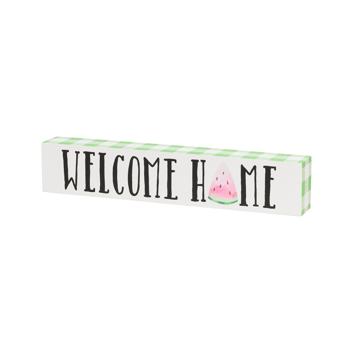 'Welcome Home' Watermelon Block Sign