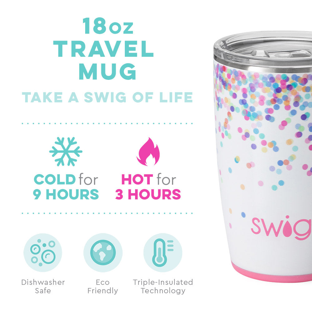 Confetti 18 oz Stainless Steel Travel Mug by Swig