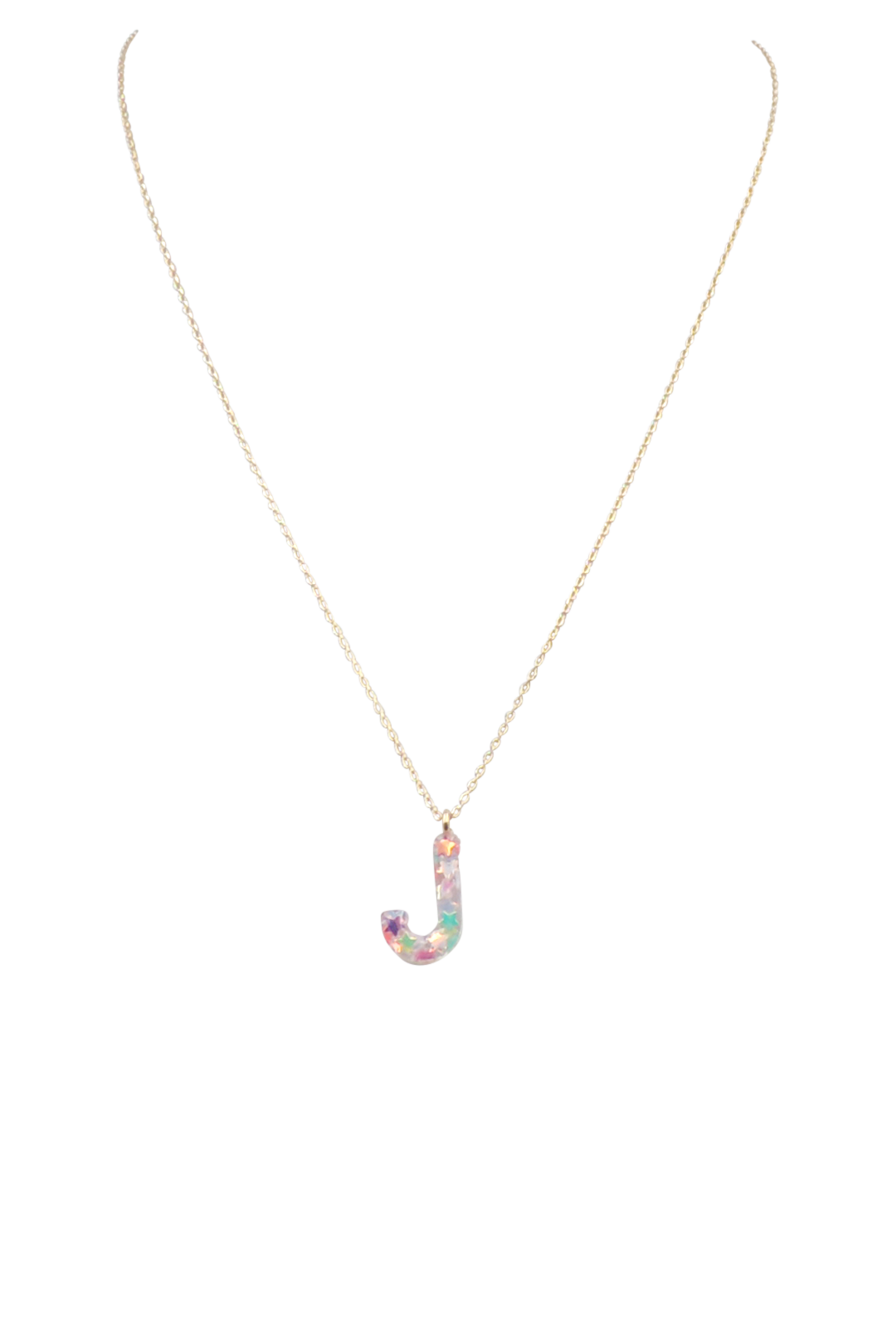 Sophie Glitter Initial Necklace