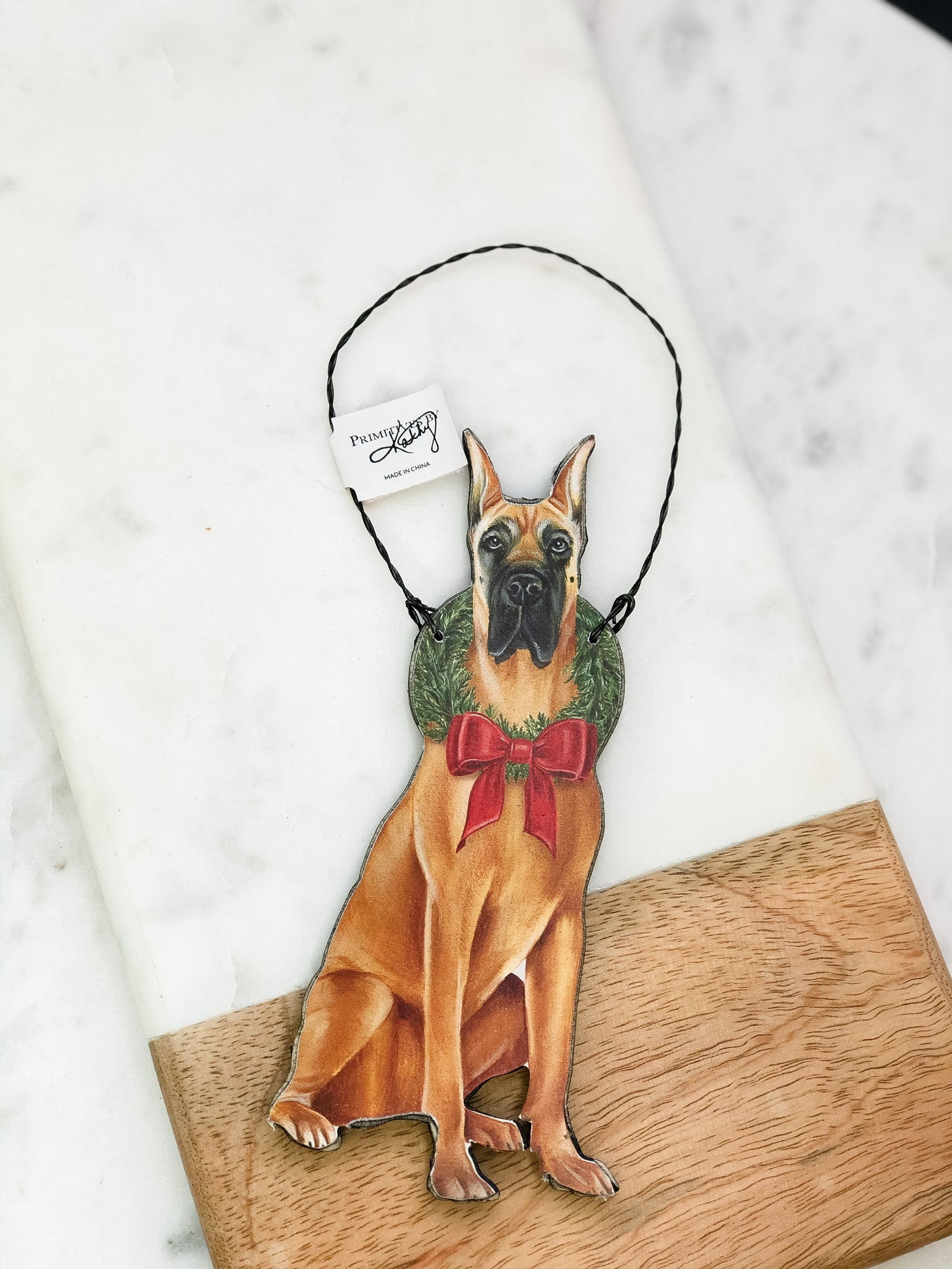 'Christmas Great Dane' Dog Ornament