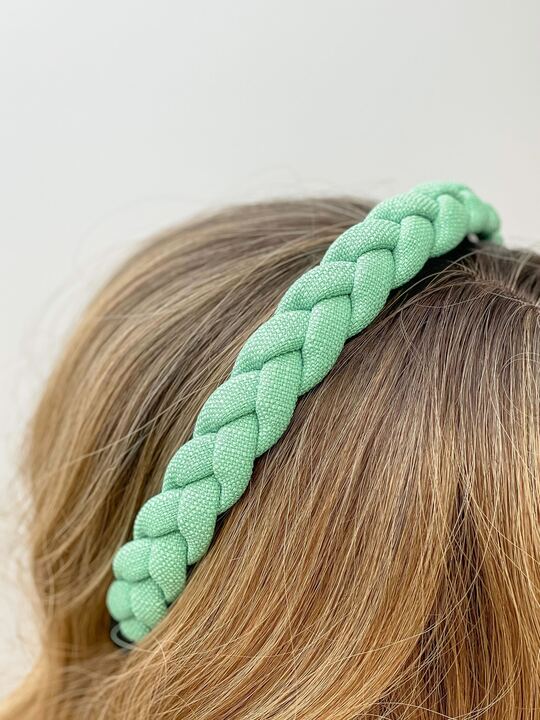 Textured Braid Headband - Green