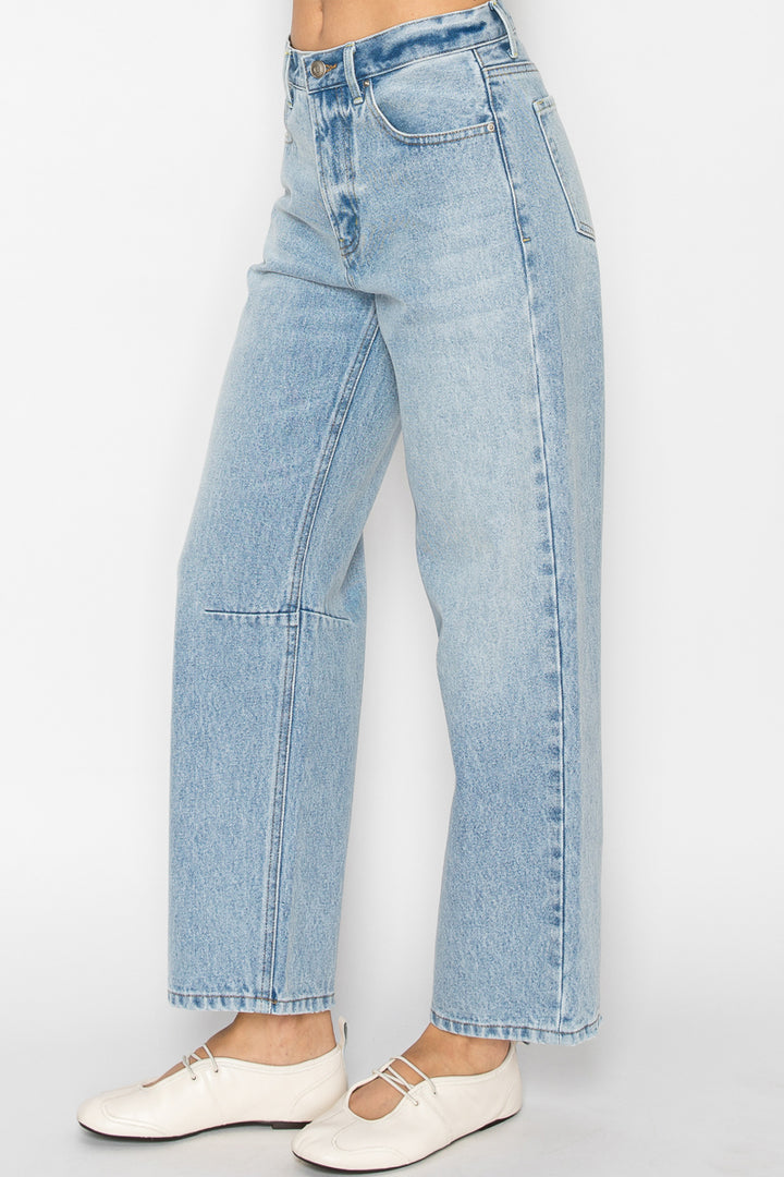 Blue Denim Barrel Jeans by Stitch &amp; Co
