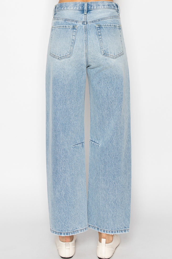 Blue Denim Barrel Jeans by Stitch &amp; Co