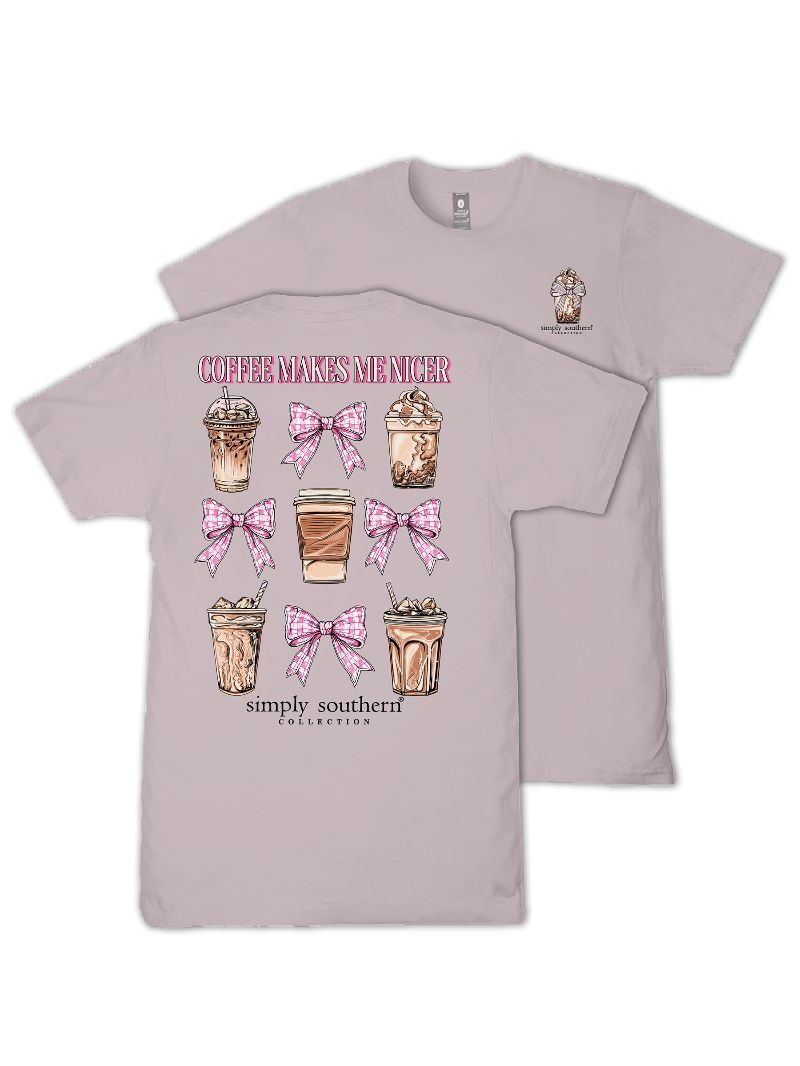 Coffee Makes Me Nicer Short Sleeve Tee by Simply Southern
