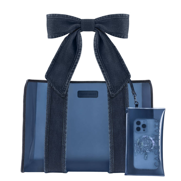 Jelly Tote &amp; Phone Pouch - Denim Bow by Case-Mate