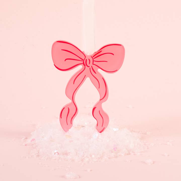 Preppy Christmas Holiday Ornament - Lovely Bow by the Darling Effect