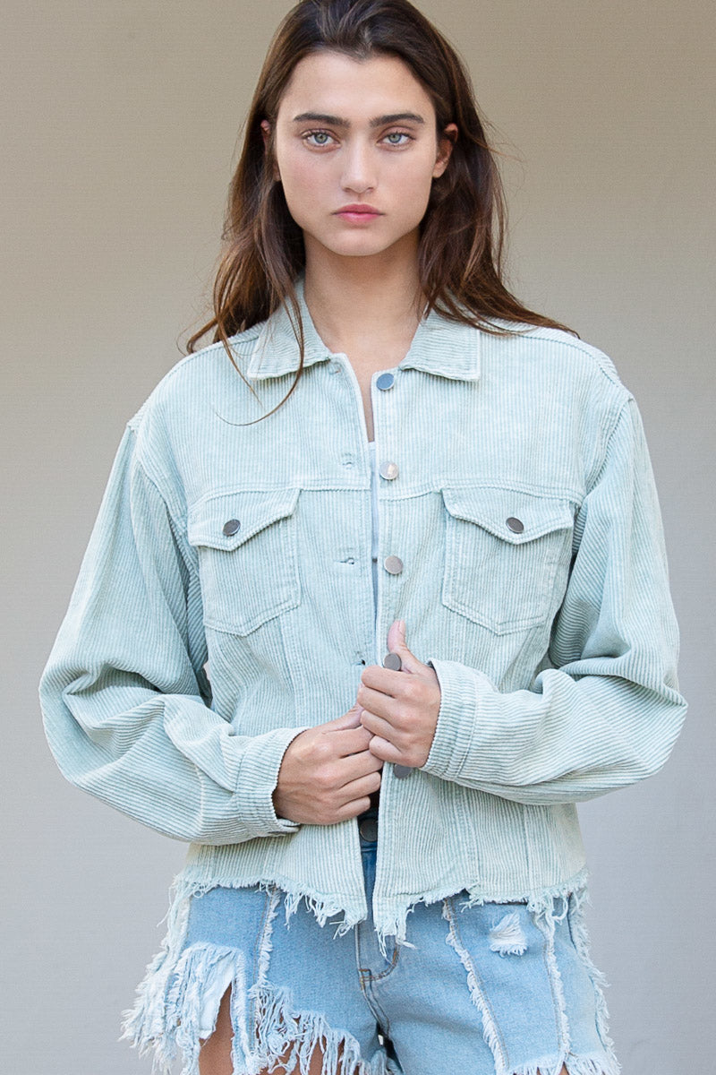 Main Stage Corduroy Jacket - Pale Sage by POL