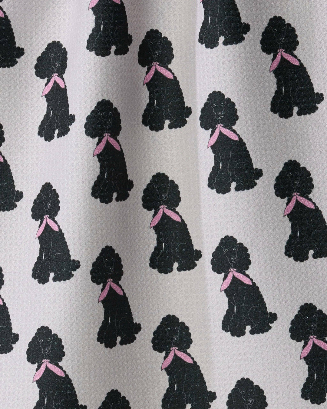Poodle Parade Tea Towel - Black by Geometry