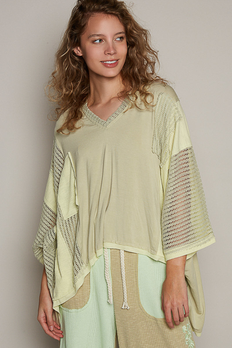 Oversized Multi-Textured Top from POL