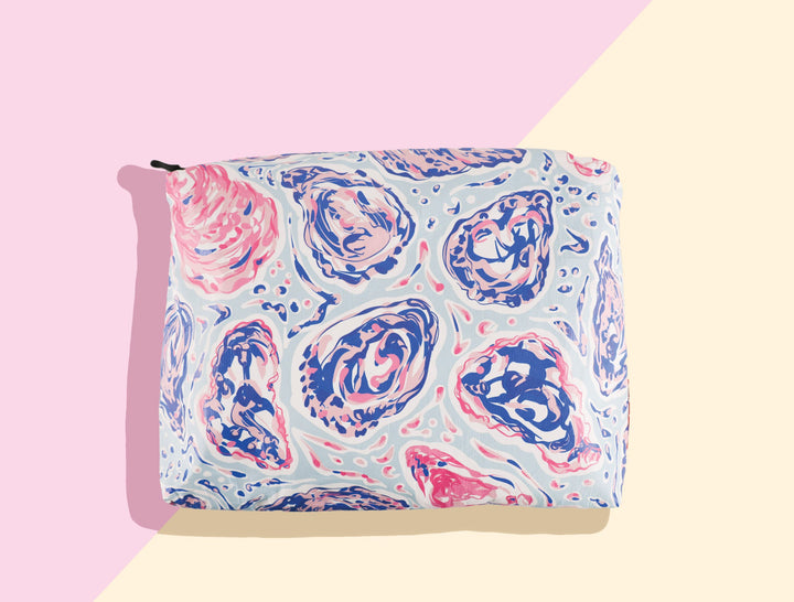 Oyster Reversible Splash Cosmetic Bag by Simply Southern