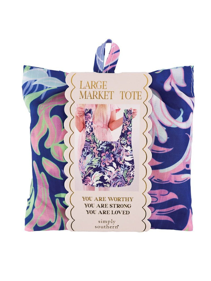 Water Flower Large Market Tote by Simply Southern