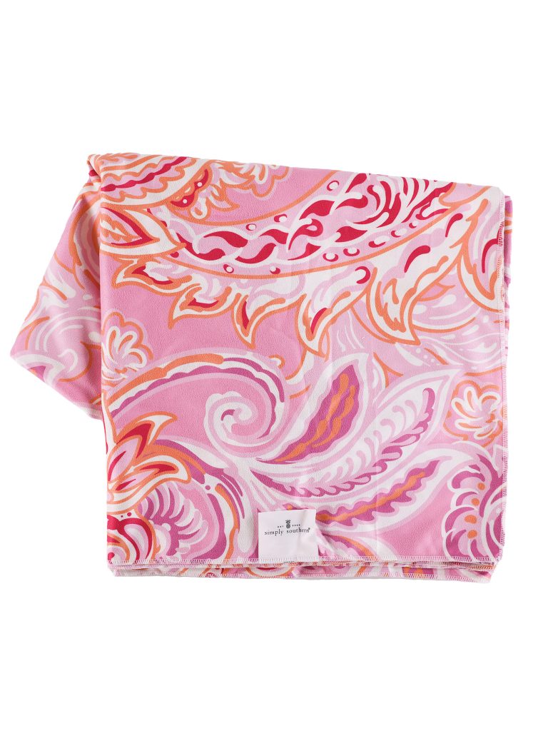 Pink Paisley Quick-Dry Reversible Towels by Simply Southern