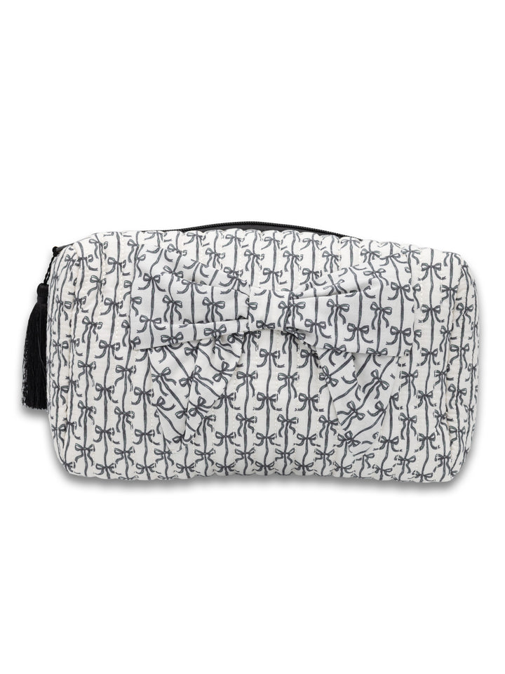 Black Bows Quilted Bow Cosmo Bag by Simply Southern