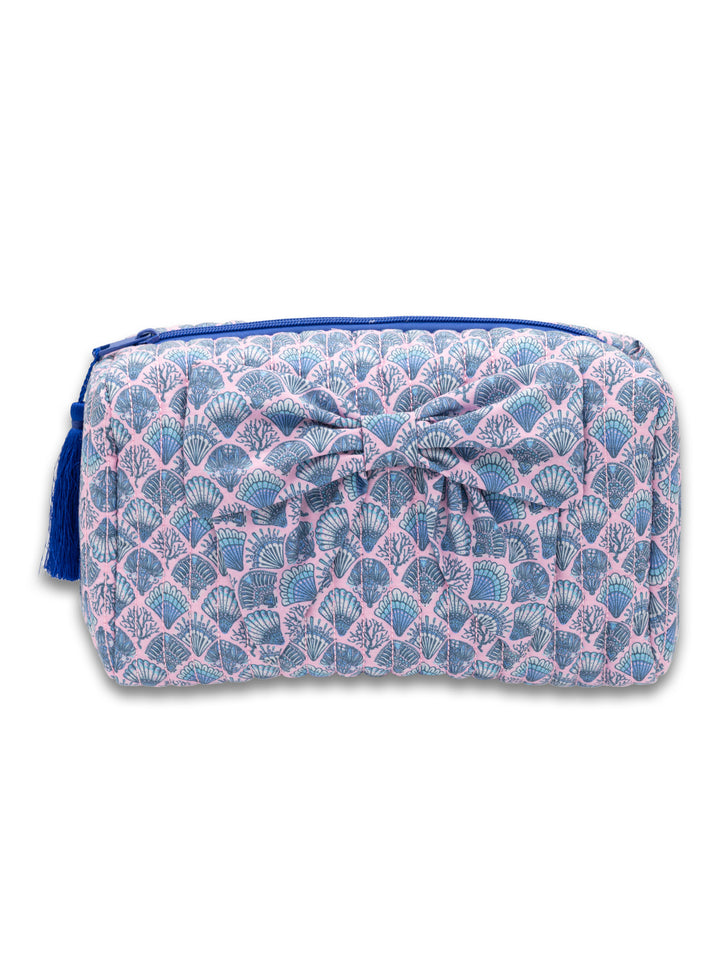 Scallop Shell Quilted Bow Cosmo Bag by Simply Southern