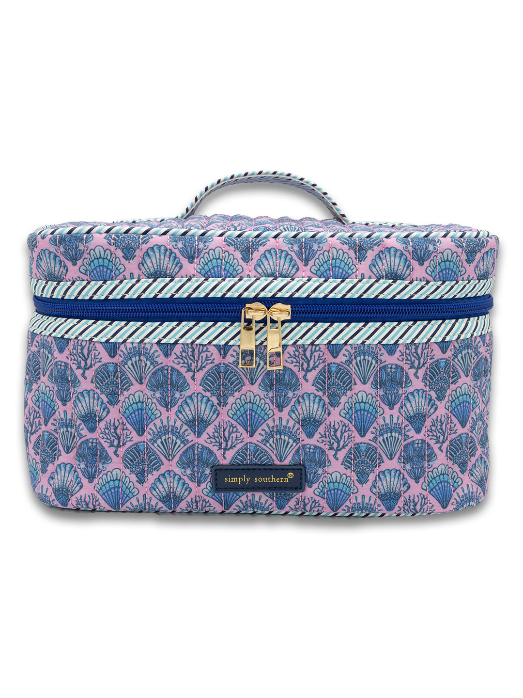 Scallop Shell Quilted Makeup Case by Simply Southern