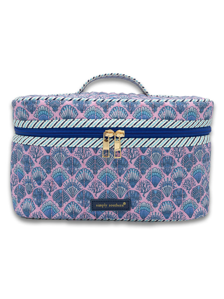 Scallop Shell Quilted Makeup Case by Simply Southern