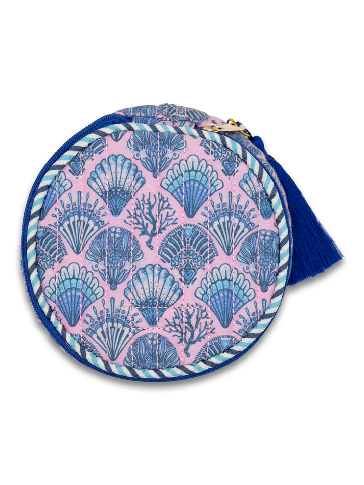 Scallop Shell Quilted Round Bag by Simply Southern