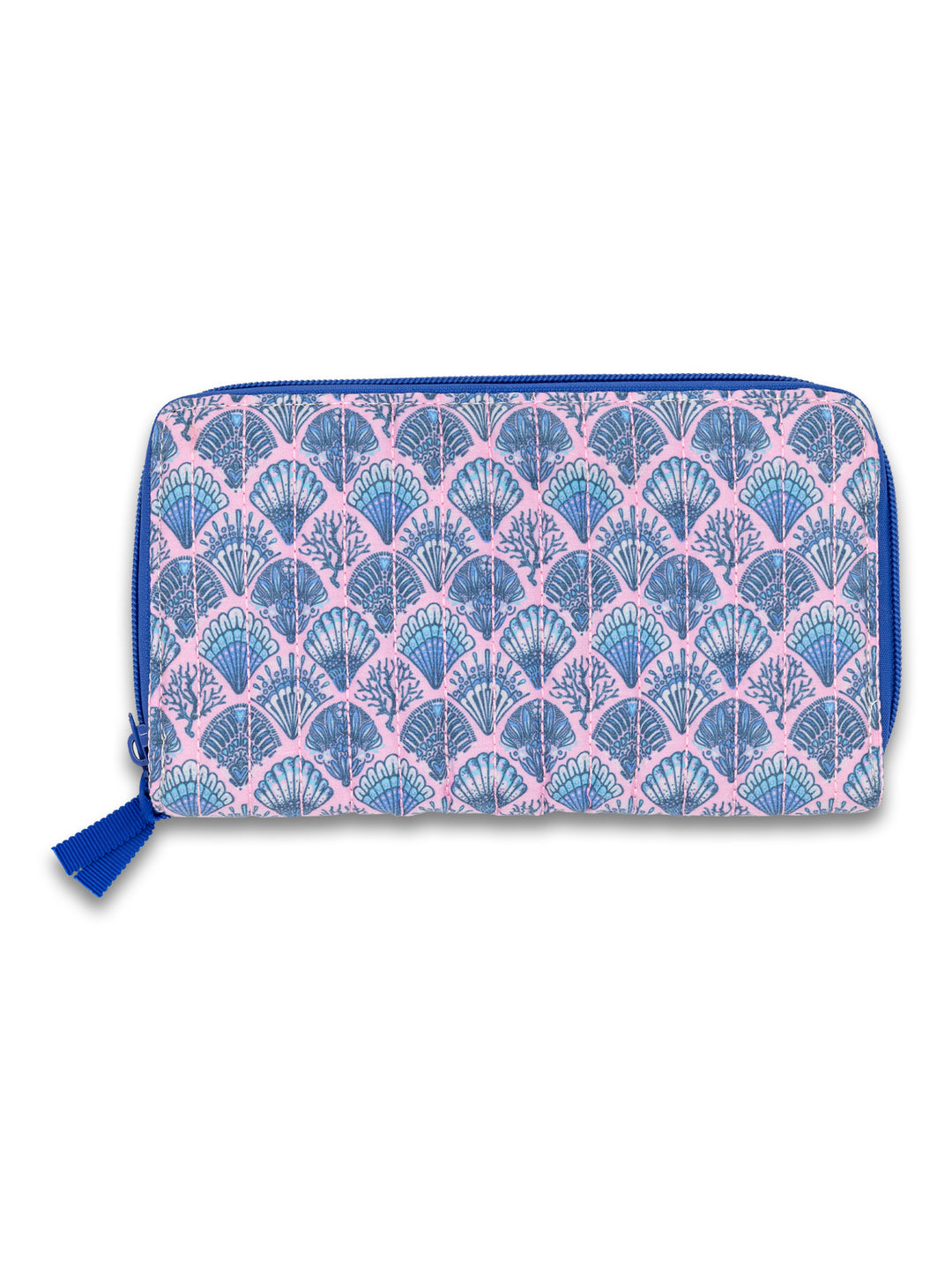 Scallop Shell Quilted Zip Wallet by Simply Southern