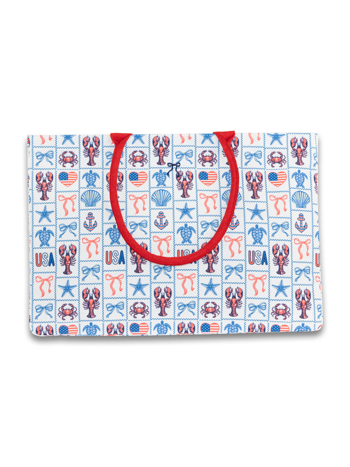 Lobster Patchwork Seaside Tote by Simply Southern