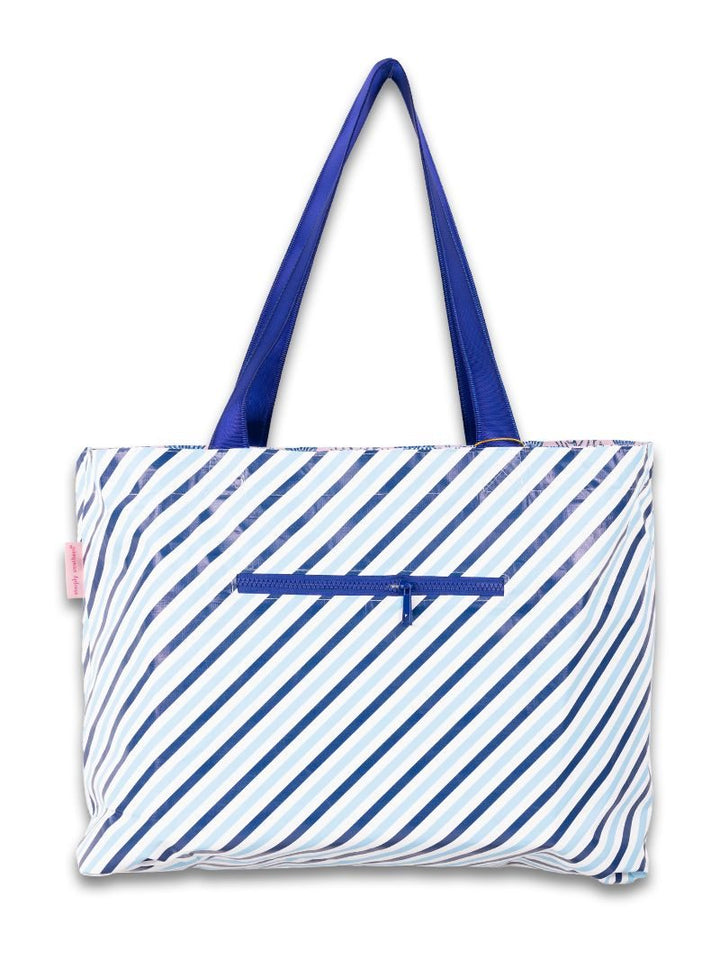 Bow Stripe Reversible Splash Tote by Simply Southern