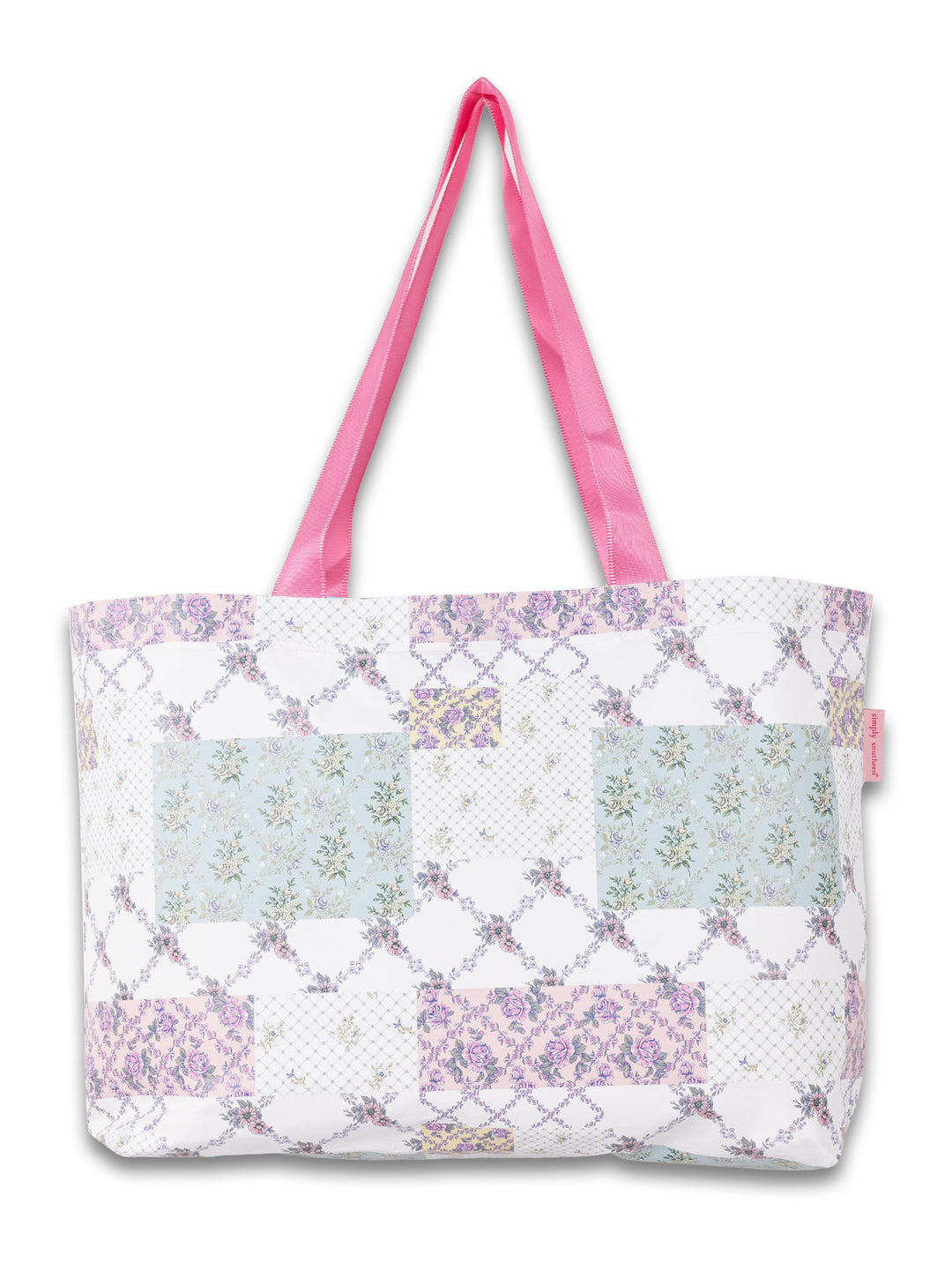 Trellis Patchwork Reversible Splash Tote by Simply Southern