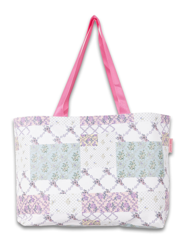 Trellis Patchwork Reversible Splash Tote by Simply Southern