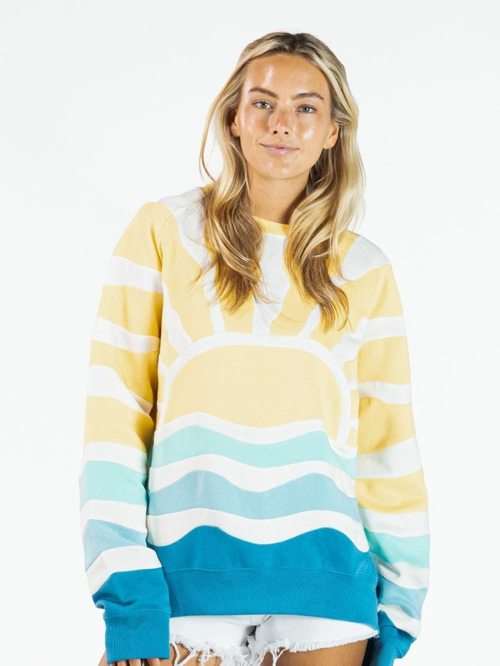 Sun and Sea Patchwork Crew - Yellow by Simply Southern