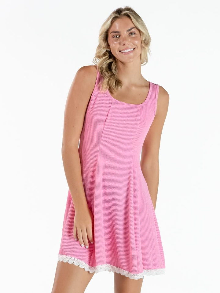 Corded Tank Dress - Pink by Simply Southern