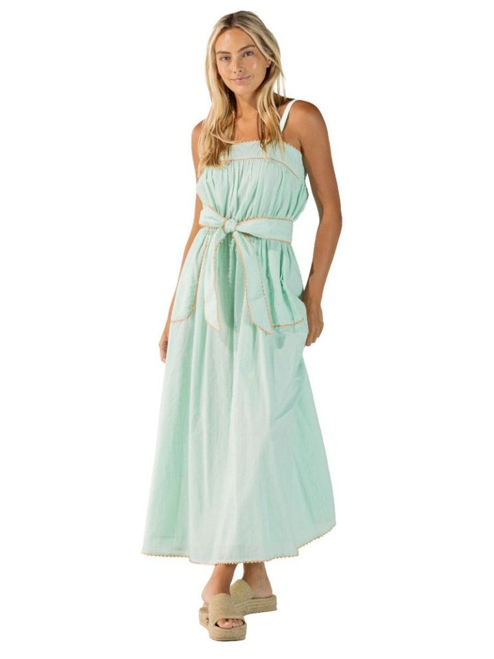 Contrast Ric Rac Dress - Mint by Simply Southern