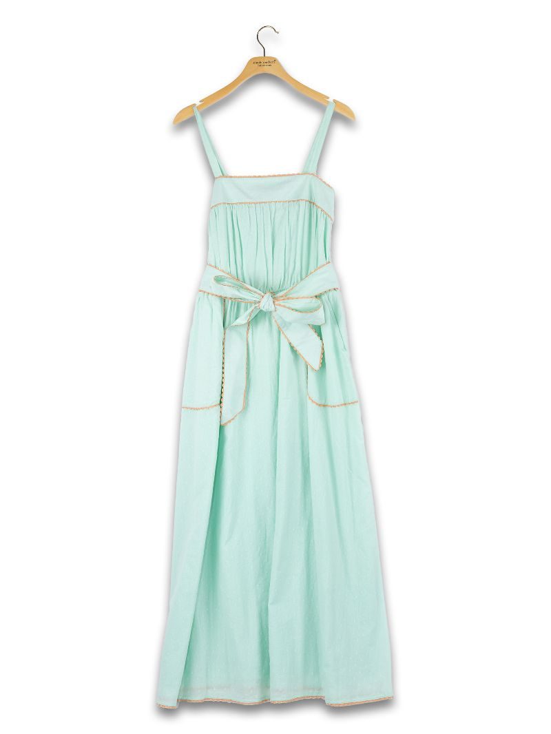 Contrast Ric Rac Dress - Mint by Simply Southern