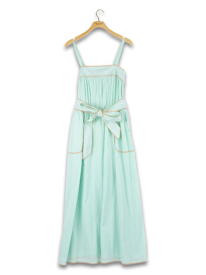 Contrast Ric Rac Dress - Mint by Simply Southern