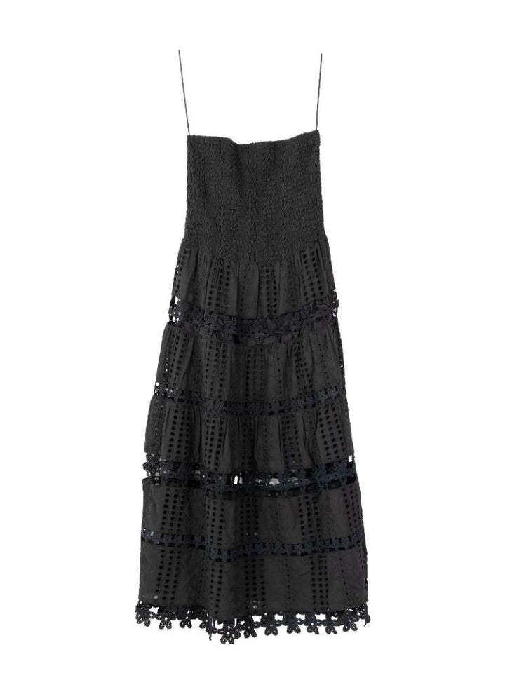 Schiffli Dress - Black by Simply Southern