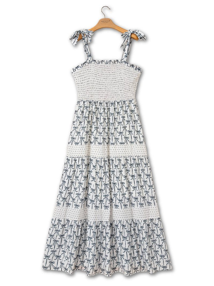 Sweet Girl Tie Dress - Black Bows by Simply Southern