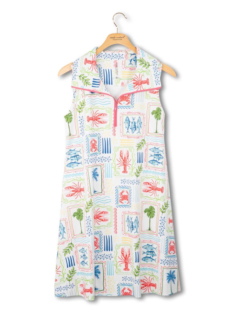 UPF Zip Dress - Sea Patch by Simply Southern
