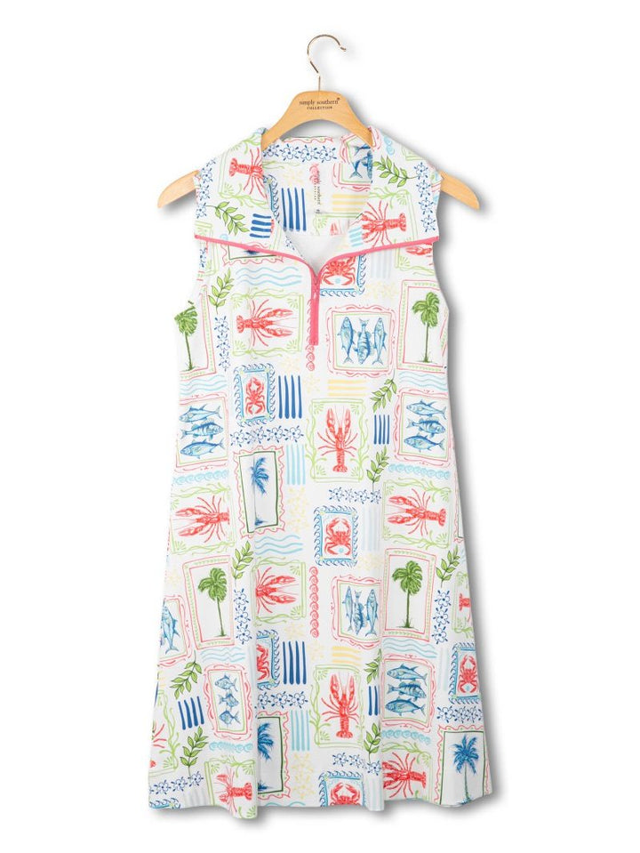UPF Zip Dress - Sea Patch by Simply Southern